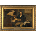 El Dr. Jenner realizando su primera vacunación a James Phipps, un niño de 8 años. 14 de mayo de 1796 Crédito: Wellcome Library, London